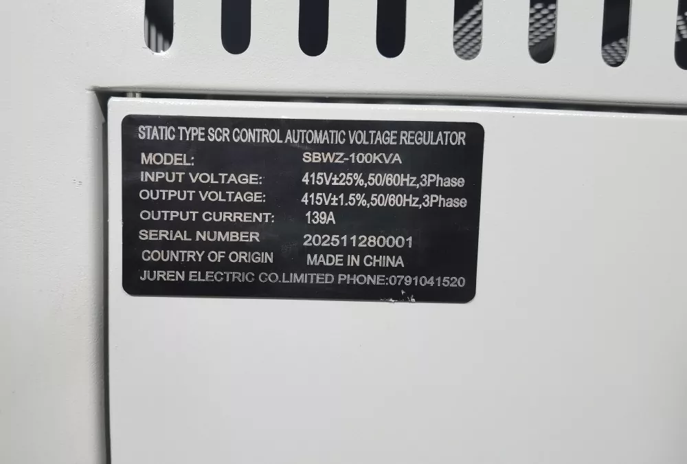 3 Phase 100KVA SCR Static AVR